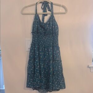 NWT Francesca’s Floral Halter Dress in Green